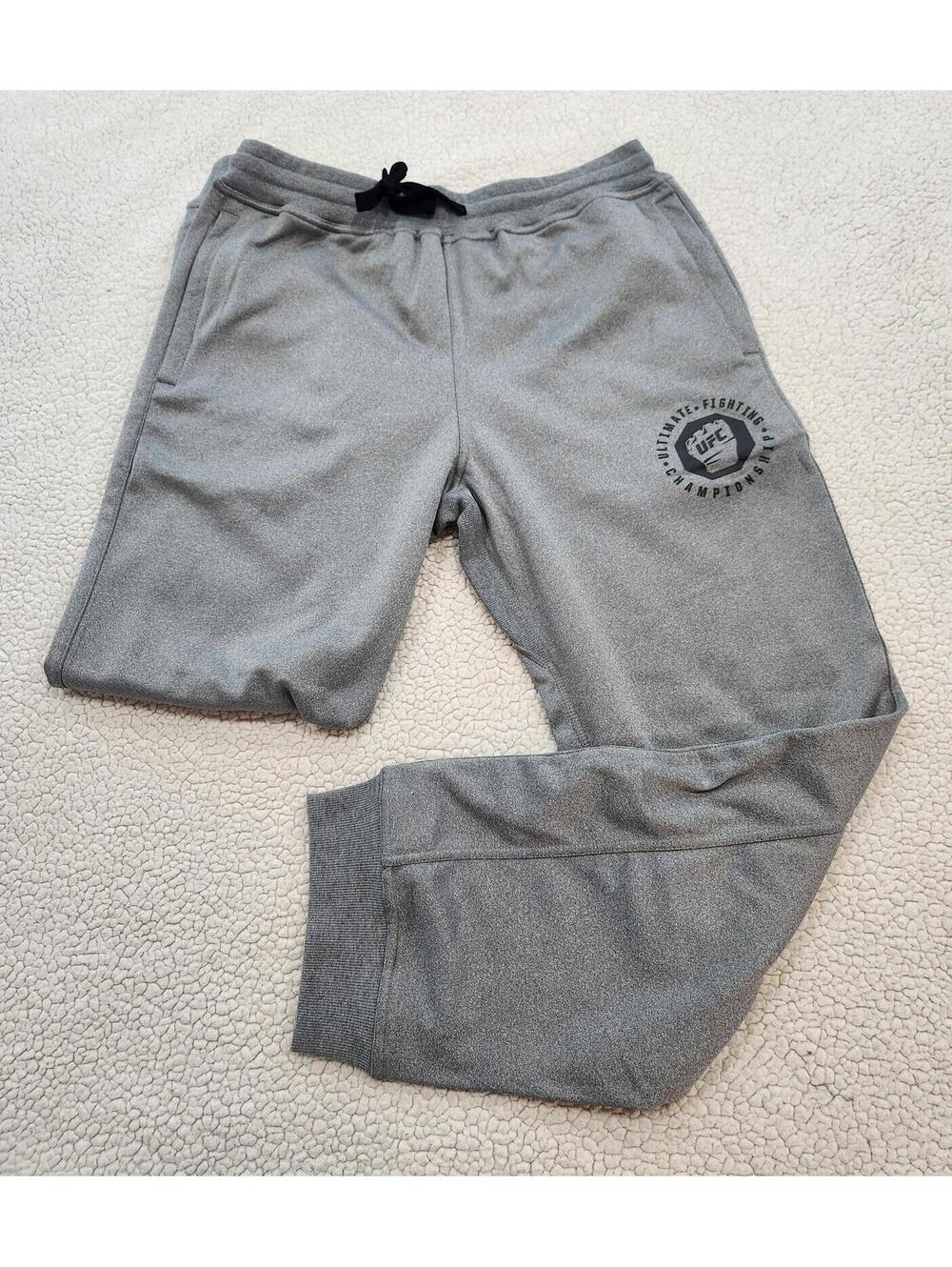 UFC Pants Mens XL Gray Ultimate Fighting Championship MMA Sweatpants Joggers